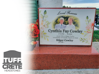 Red TuffCrete Custom Memorial Red Granite